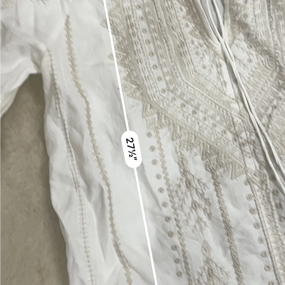 Johnny was white long sleeve embroidered cami peasant blouse - Picture 3 of 7